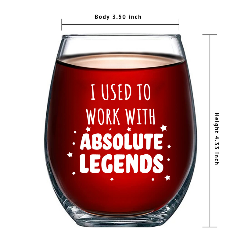 Panvola I Used To Work With Absolute Legend Wine Glass 17oz