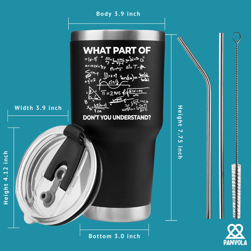 What Part of Don't You Understand Engineer Math Vacuum Insulated Stainless Steel Tumbler Black