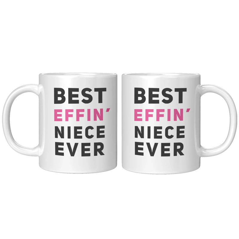 Panvola Best Effin' Niece Ever From Aunt Auntie Uncle Cousin Family Novelty Ceramic Coffee Mug White 11 oz Graduation Birthday Christmas Drinkware - Panvola