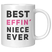 Panvola Best Effin' Niece Ever From Aunt Auntie Uncle Cousin Family Novelty Ceramic Coffee Mug White 11 oz Graduation Birthday Christmas Drinkware - Panvola