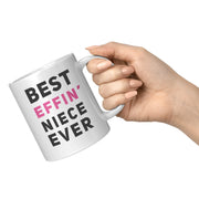 Panvola Best Effin' Niece Ever From Aunt Auntie Uncle Cousin Family Novelty Ceramic Coffee Mug White 11 oz Graduation Birthday Christmas Drinkware - Panvola