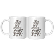 Panvola Funny Vegetarian Coffee Mug Vegan Ceramic Mug Friends Not Food Chicken Cow Goat Pig Tea Cup Mug 11oz - Panvola
