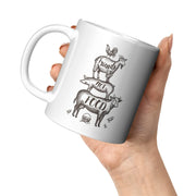 Panvola Funny Vegetarian Coffee Mug Vegan Ceramic Mug Friends Not Food Chicken Cow Goat Pig Tea Cup Mug 11oz - Panvola