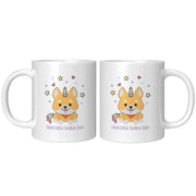 Panvola ShiniCorn Shiba Inu Japanese Dog Coffee Mug Dog Lover Gift For Dog Owners Veterinarian Vet Puppy 11 ounces Ceramic Cup White Novelty - Panvola
