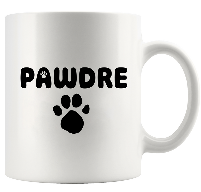 Pawdre Ceramic Mug 11 oz White