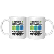 Playing Pickleball Improves Memory Ceramic Mug 11 oz White - Panvola