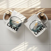 Pontoon Captain Life Is Better At The Lake Ceramic Mug 11 oz White - Panvola
