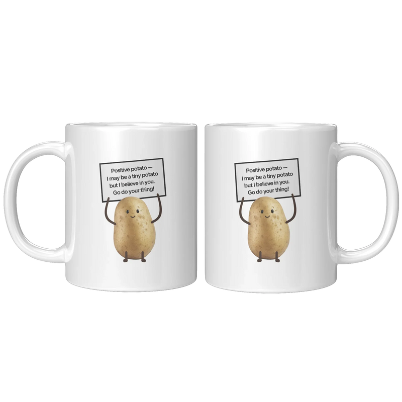 Positive Potato Ceramic Mug 11 oz White - Panvola