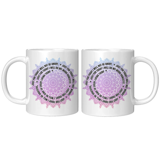 Reiki Mugs 5 Positive Prayer Mantra Mandala Yoga Gift Coffee Cup 11oz - Panvola