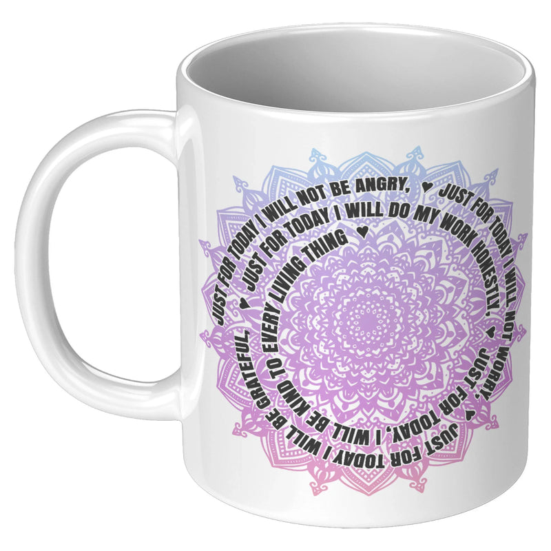 Reiki Mugs 5 Positive Prayer Mantra Mandala Yoga Gift Coffee Cup 11oz - Panvola