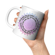 Reiki Mugs 5 Positive Prayer Mantra Mandala Yoga Gift Coffee Cup 11oz - Panvola