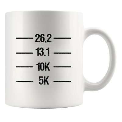 Runner's Measurement Gifts for Marathon Runners Ceramic Mug 11 oz White