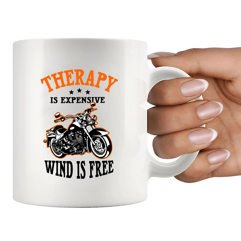 Panvola Therapy Is Expensive Wind Is Free Ceramic Mug 11 oz