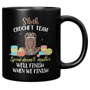Sloth Crochet Team Speed Doesn't Matter Knitting Funny Coffee Mug 11oz - Panvola