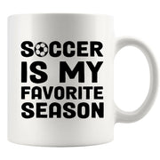 Soccer Is My Favorite Season Soccer Player Coach Gifts Ceramic Mug 11 oz White - Panvola