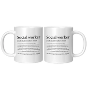 Social Worker Definition Ceramic Mug 11 oz White - Panvola
