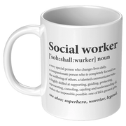 Social Worker Definition Ceramic Mug 11 oz White - Panvola