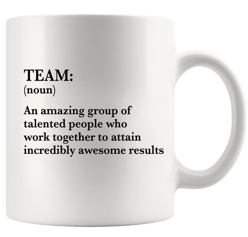 Team Definition Ceramic Mug 11 oz Whte - Panvola