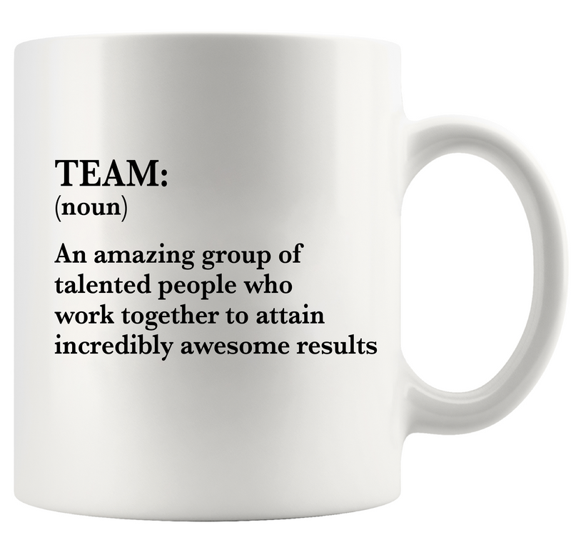 Team Definition Ceramic Mug 11 oz Whte