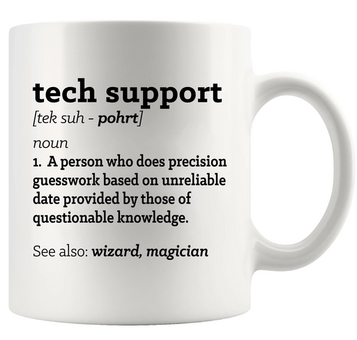 Tech Support Definition Ceramic Mug 11 oz White - Panvola