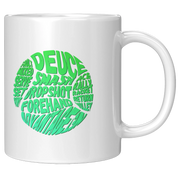 Tennis Terms Tennis Ball Ceramic Mug 11 oz White - Panvola