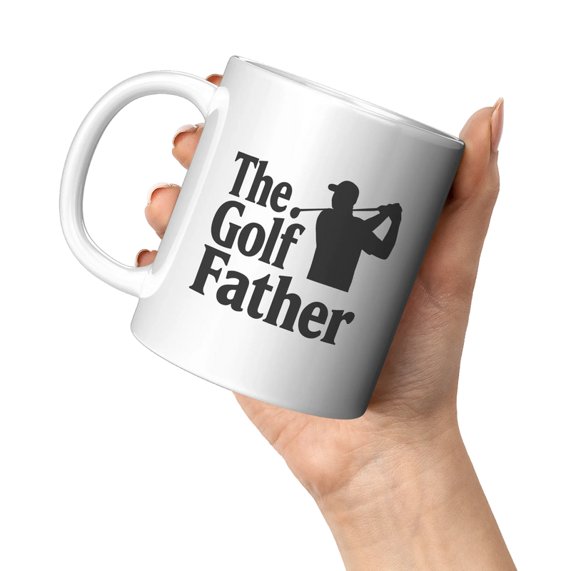 The Golf Father Ceramic Mug 11 oz White - Panvola