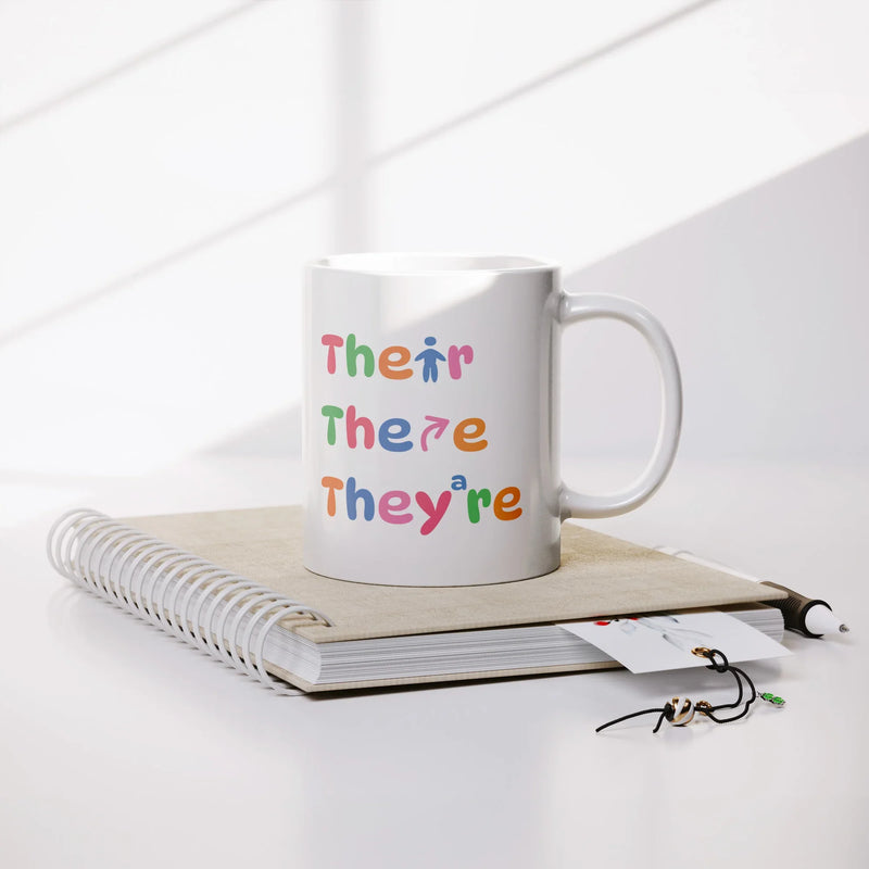 Their There They're Ceramic Mug 11 oz White - Panvola