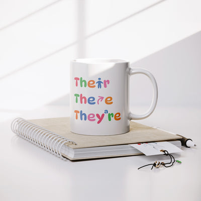 Their There They're Ceramic Mug 11 oz White