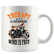 Therapy Is Expensive Wind Is Free Ceramic Mug 11 oz White - Panvola