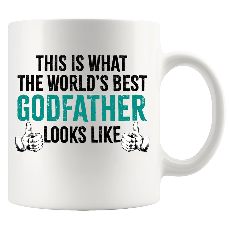 This is What the Worlds Best Godfather Looks Like Ceramic Mug 11 oz White