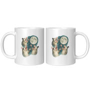 Three Possum Moon Ceramic Mug 11 oz White - Panvola