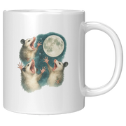 Three Possum Moon Ceramic Mug 11 oz White - Panvola