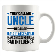 Uncle Partner In Crime Ceramic Mug 11 oz White - Panvola