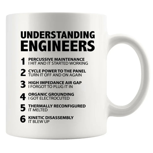 Understanding Engineers Ceramic Mug 11 oz White - Panvola