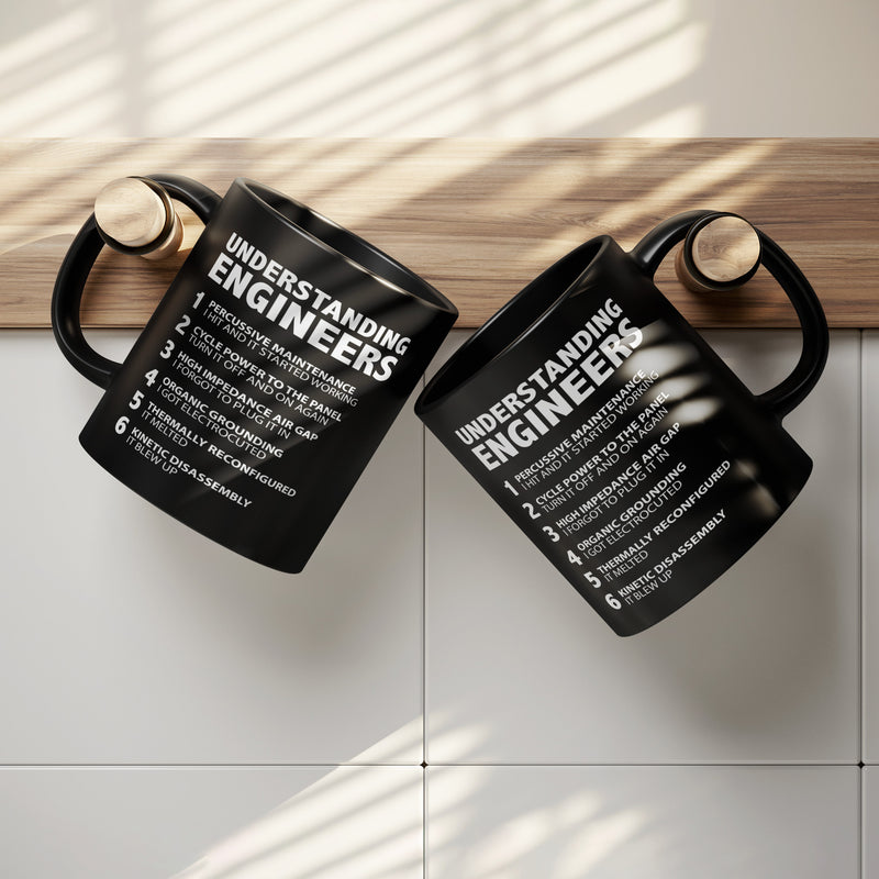 Understanding Engineers Ceramic Mug 11 oz Black.