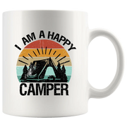 I Am A Happy Camper Ceramic Mug 11oz White - Panvola