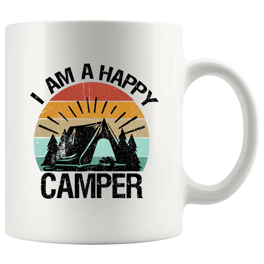 I Am A Happy Camper Ceramic Mug 11oz White