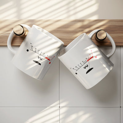 VU Meter Retro Music Ceramic Mug 11 oz White