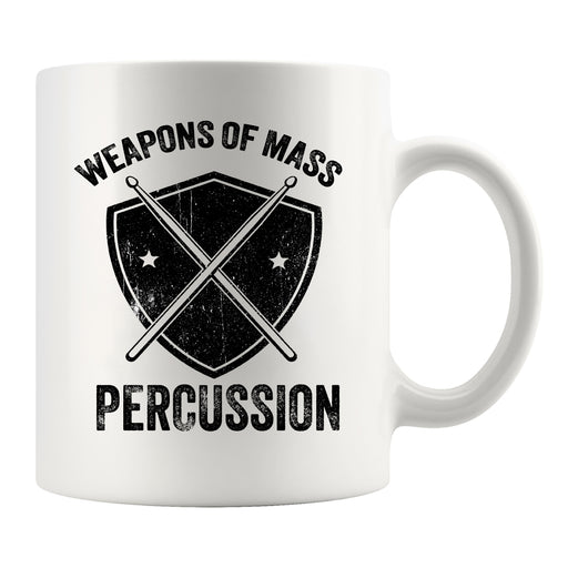 Weapons of Mass Percussion Ceramic Mug 11 oz White.