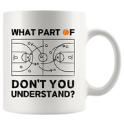 What Part Of Don’t You Understand Basketball Ceramic Mug 11 oz White - Panvola