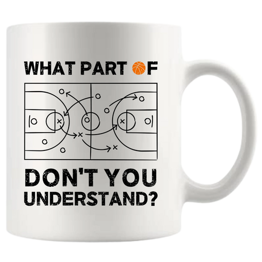 What Part Of Don’t You Understand Basketball Ceramic Mug 11 oz White - Panvola