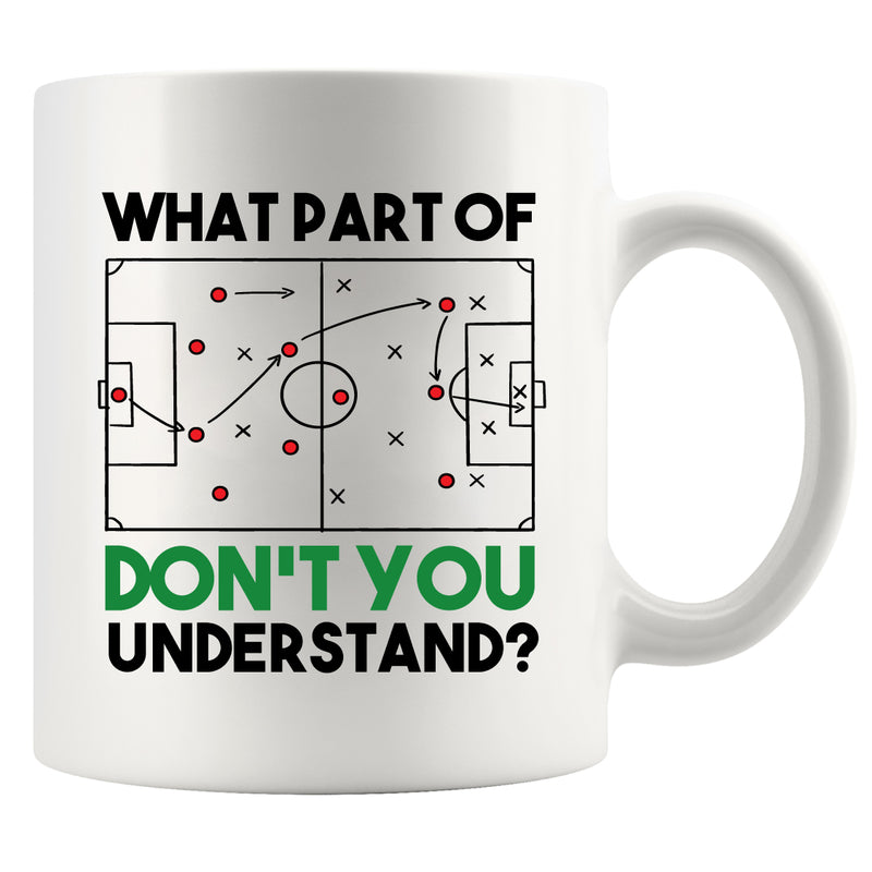 What Part Don’t You Understand Soccer Ceramic Mug 11 oz White.