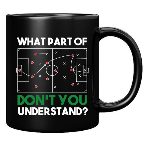 What Part Don’t You Understand Soccer Ceramic Mug 11 oz Black - Panvola