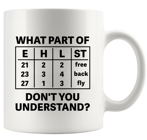 What Part of Don't You Understand Swimmer Ceramic Mug 11 oz White - Panvola