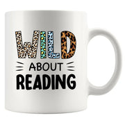 Wild About Reading Ceramic Mug 11 oz White - Panvola