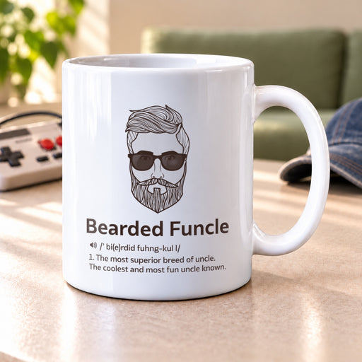Bearded Funcle Best Uncle Funny Gift Idea Ceramic Coffee Mug 11 oz - Panvola