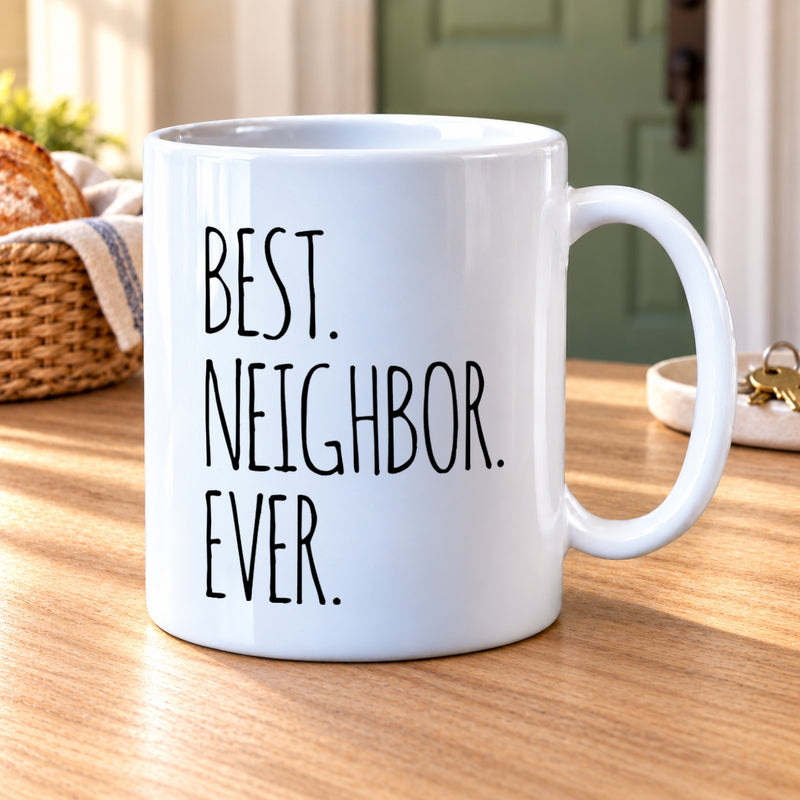 Best Neighbor Ever Farewell Moving Housewarming Gift Coffee Mug 11 oz - Panvola