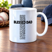 Blessed Dad Ceramic Mug 11 oz White - Panvola