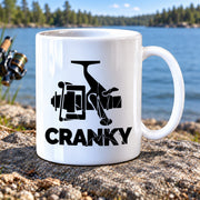Cranky Fishing Ceramic Mug 11 oz White - Panvola