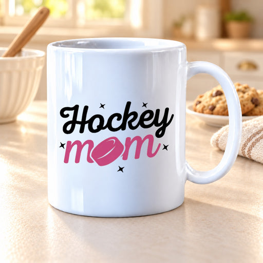 Hockey Mom Mothers Day Gift Ceramic Mug 11 oz White - Panvola